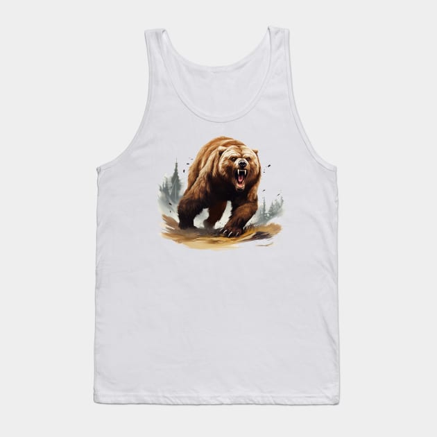 bear Tank Top by Ninja banana